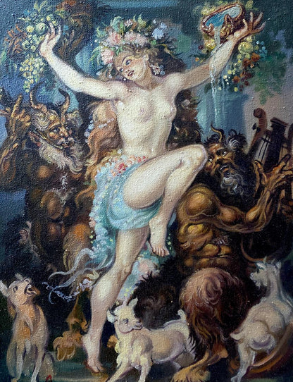 Oil painting Bacchante buy