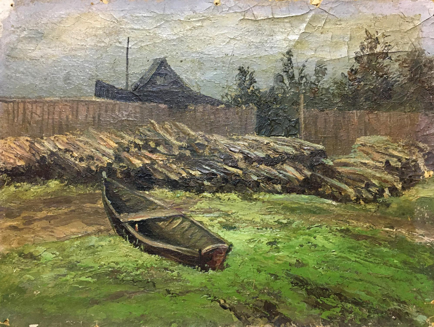 Oil painting Country life Alexander Georgievich Cherkass