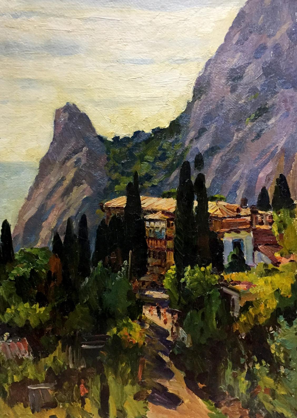 Oil paniting City Simeiz Kolomoitsev Petr Mikhailovich