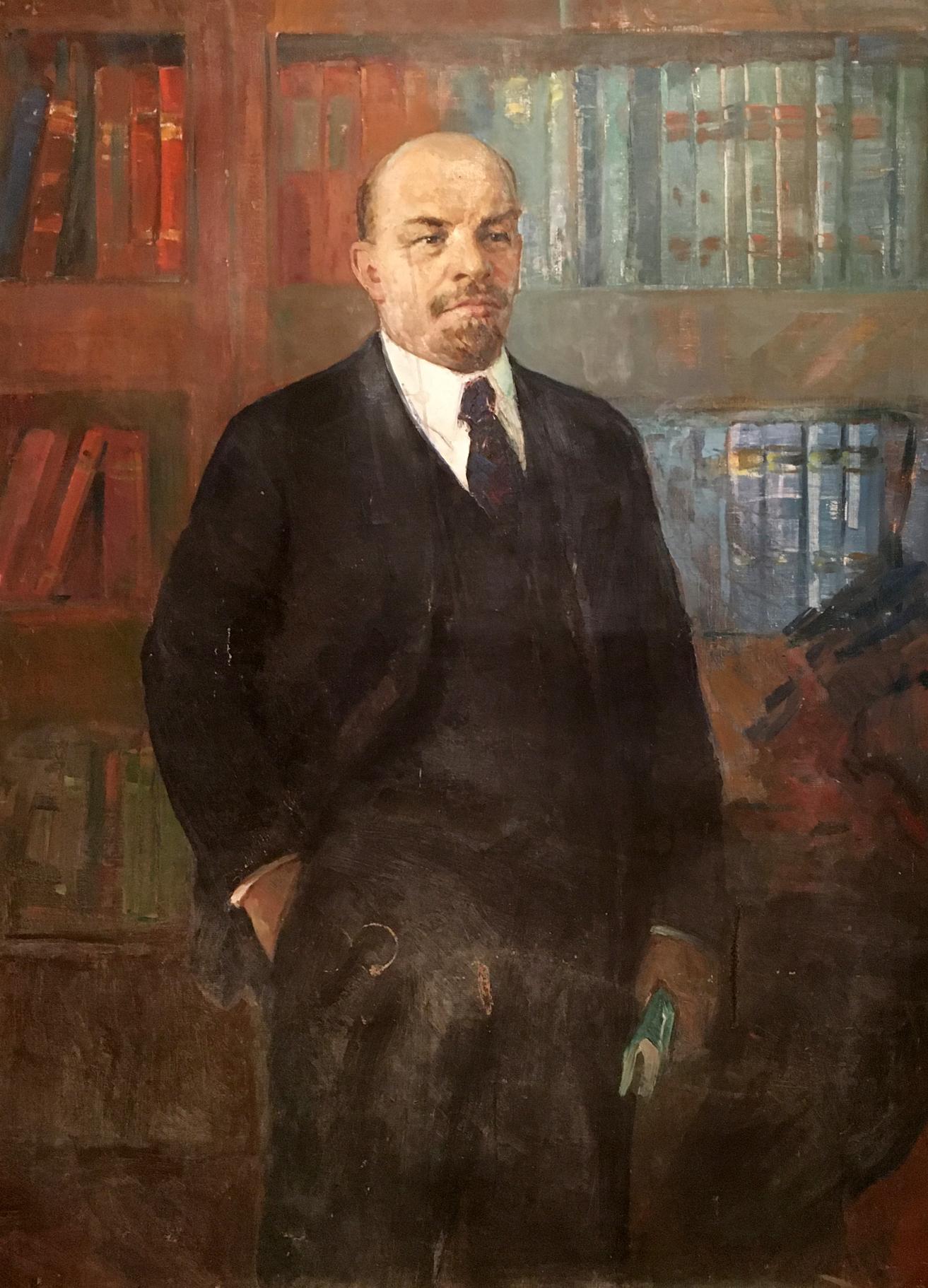 Oil painting Portrait of Lenin Tsvetkova V. P.