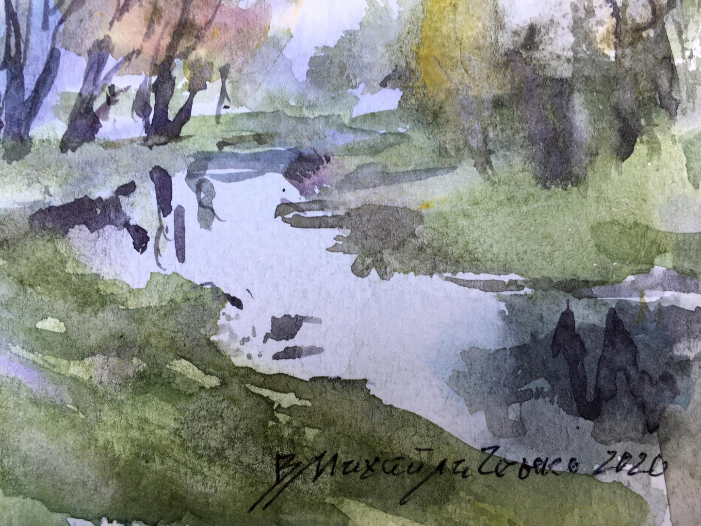 Watercolor painting Freshness after the rain Viktor Mikhailichenko