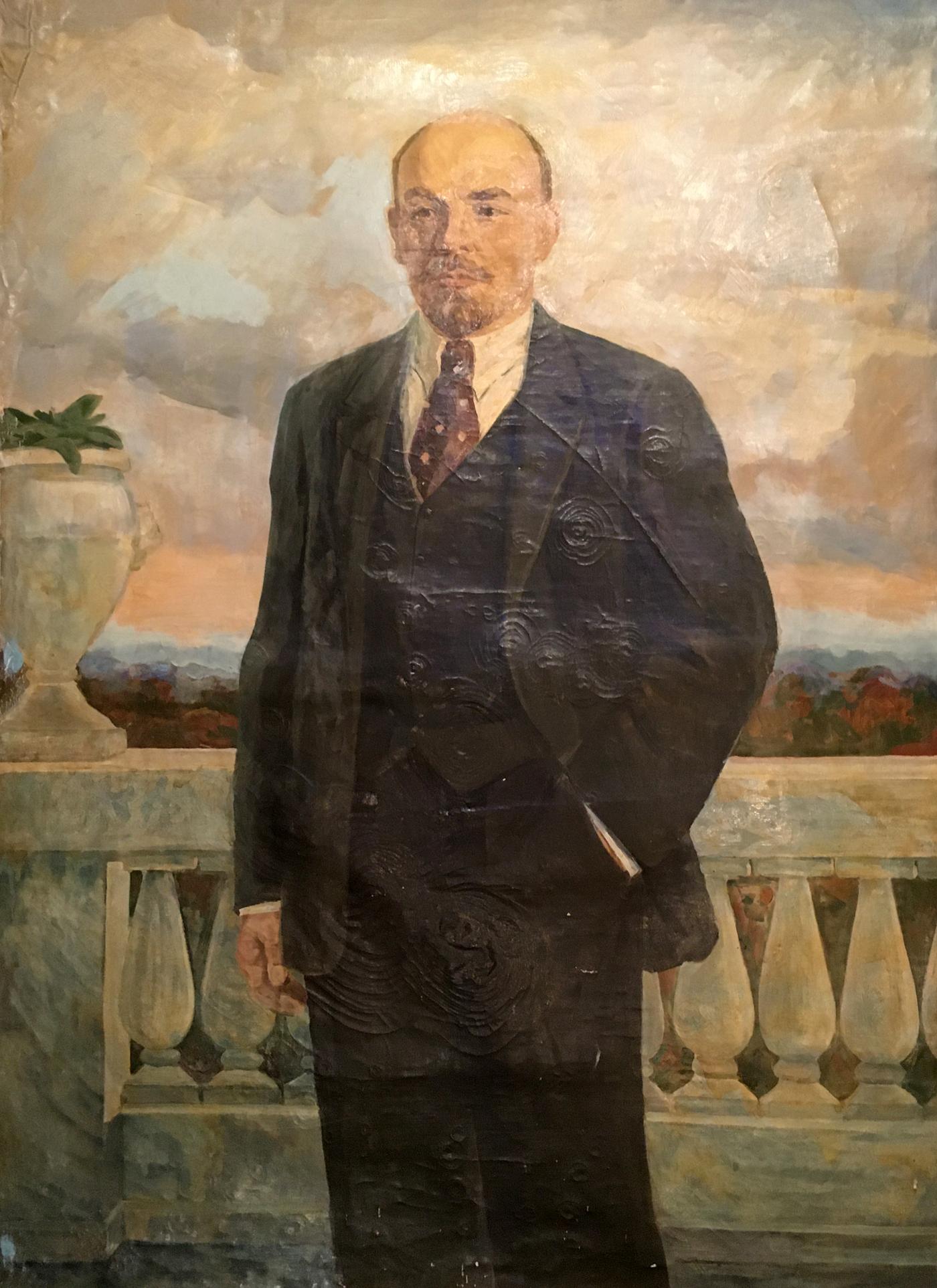 Oil painting Portrait of Lenin Dzhus Lyudmila Timofeyevna