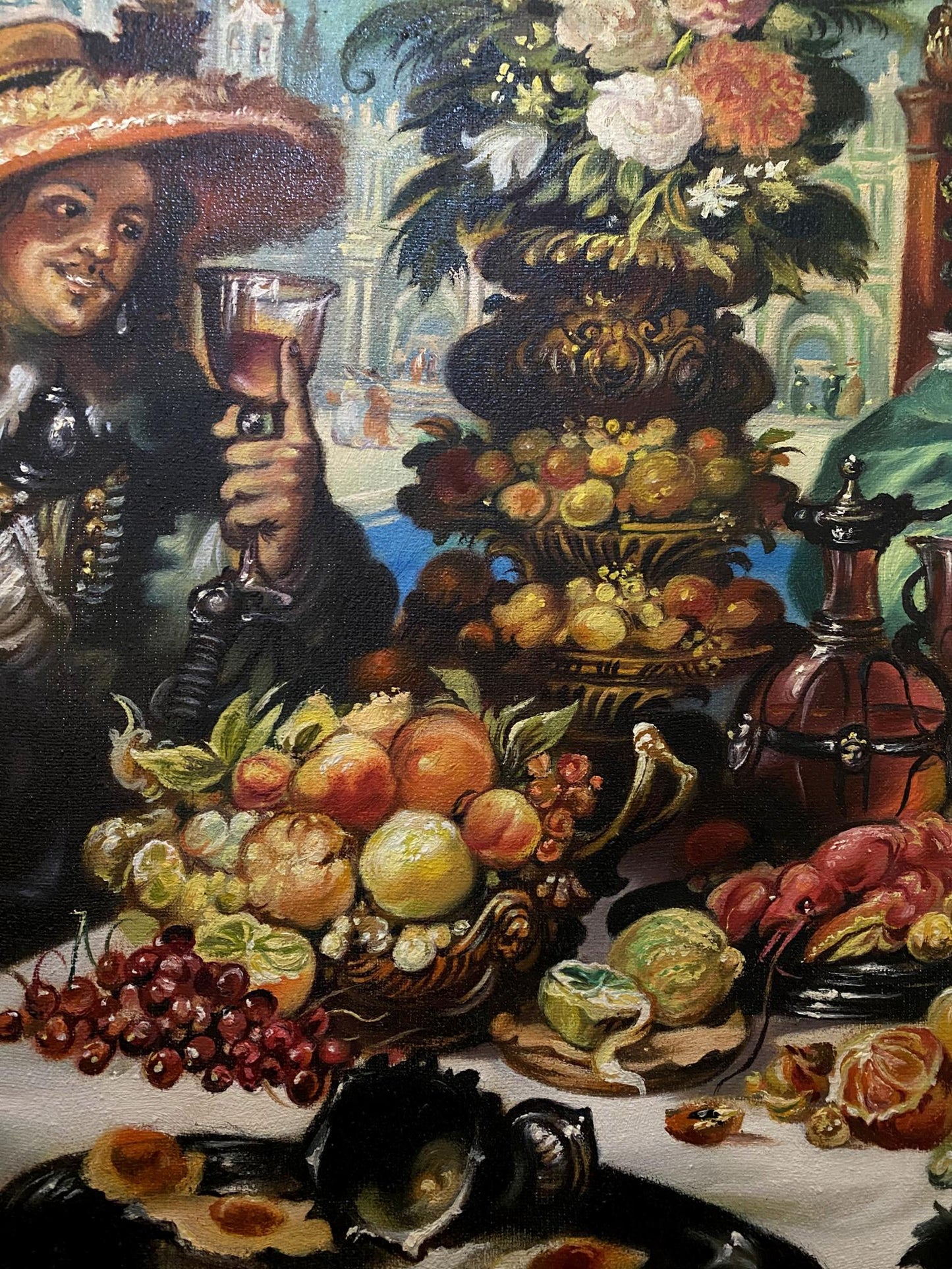 oil still life table