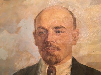 Oil painting Portrait of Lenin Dzhus Lyudmila Timofeyevna