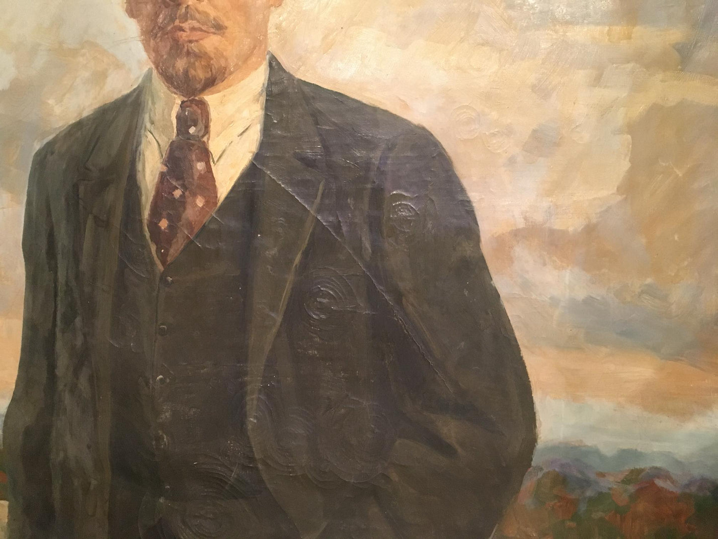 Oil painting Portrait of Lenin Dzhus Lyudmila Timofeyevna