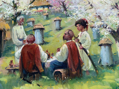 Oil painting Meeting of the Cossacks Nestor Mitrofanovich Kizenko
