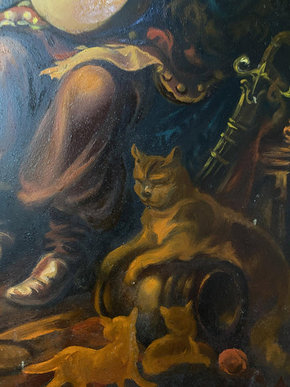 oil painting cat