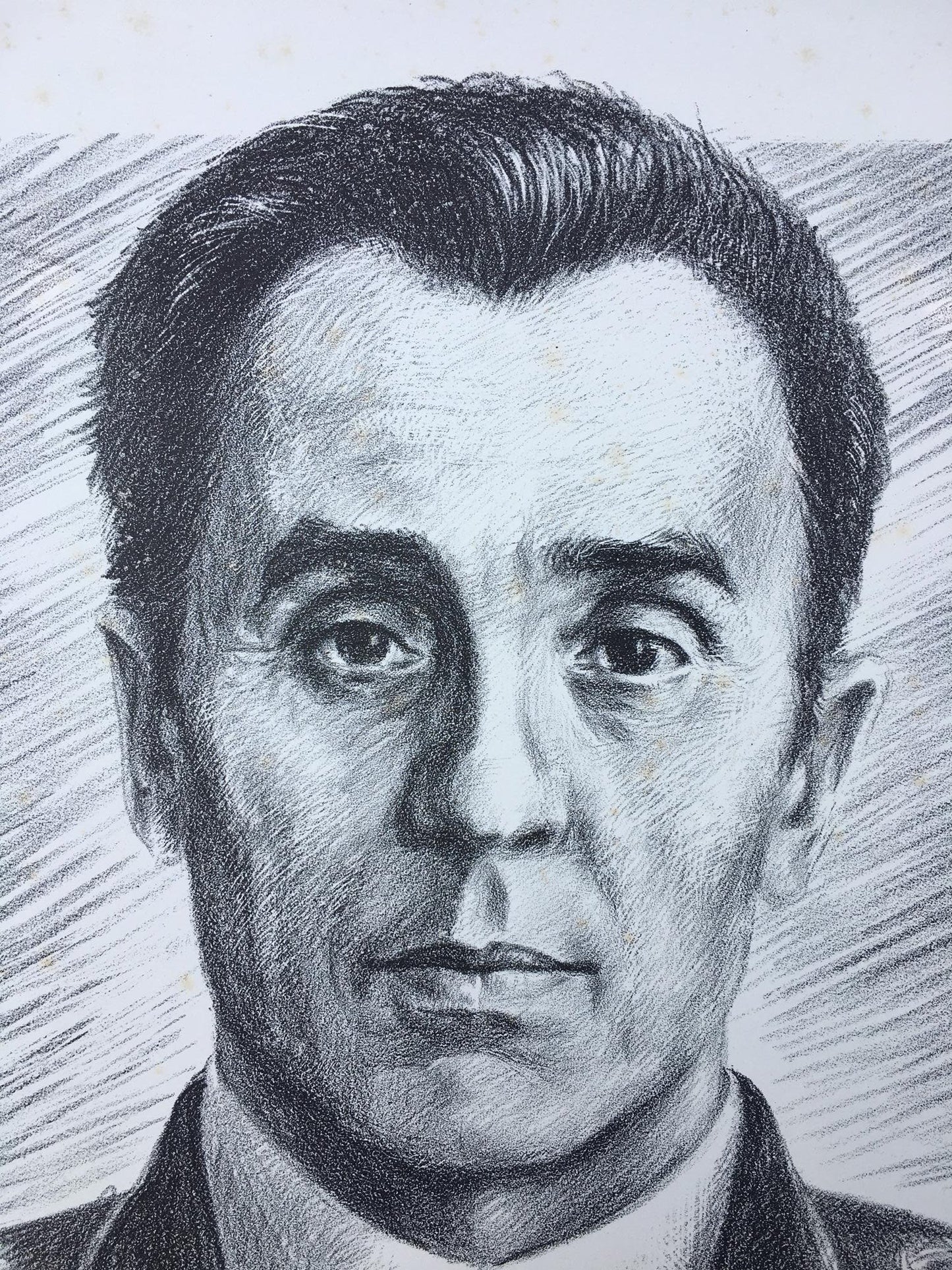 Pencil painting Moskalenko Kirill Semyonovich Litvinov Alexandr Arkad'yevich