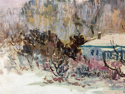 Oil painting Winter landscape Volodymyr Vynnychenko