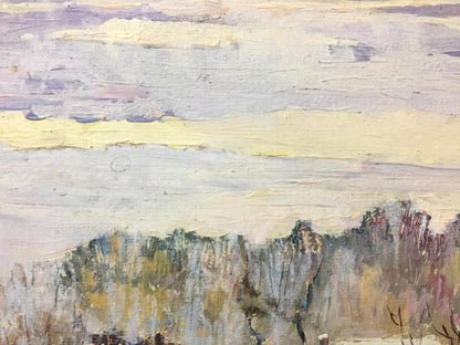 Oil painting Winter landscape Volodymyr Vynnychenko