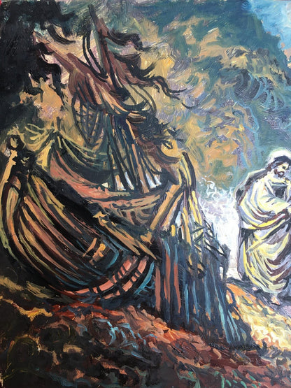 Oil painting Angels saviors Alexander Arkadievich Litvinov