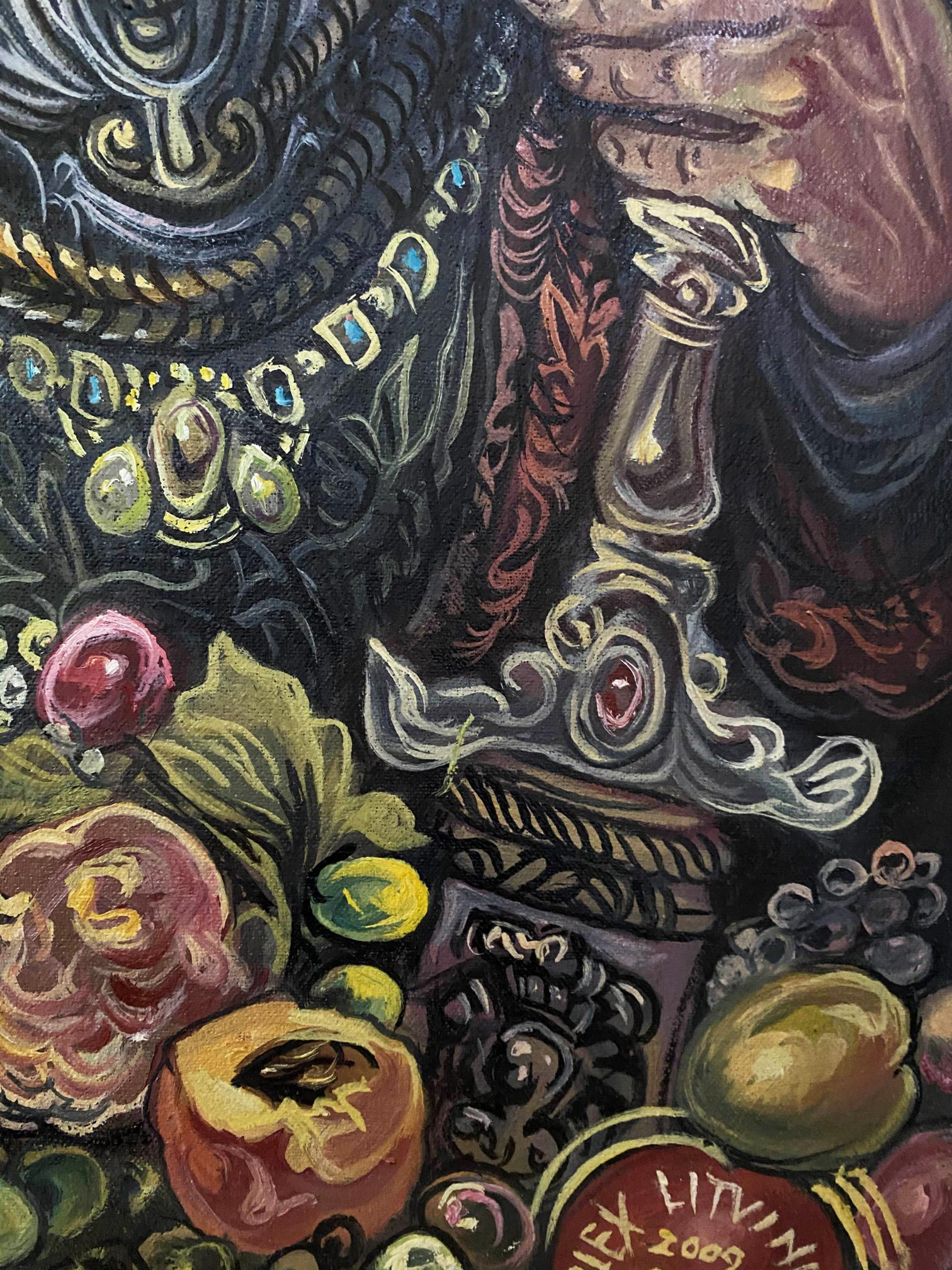 oil apple painting