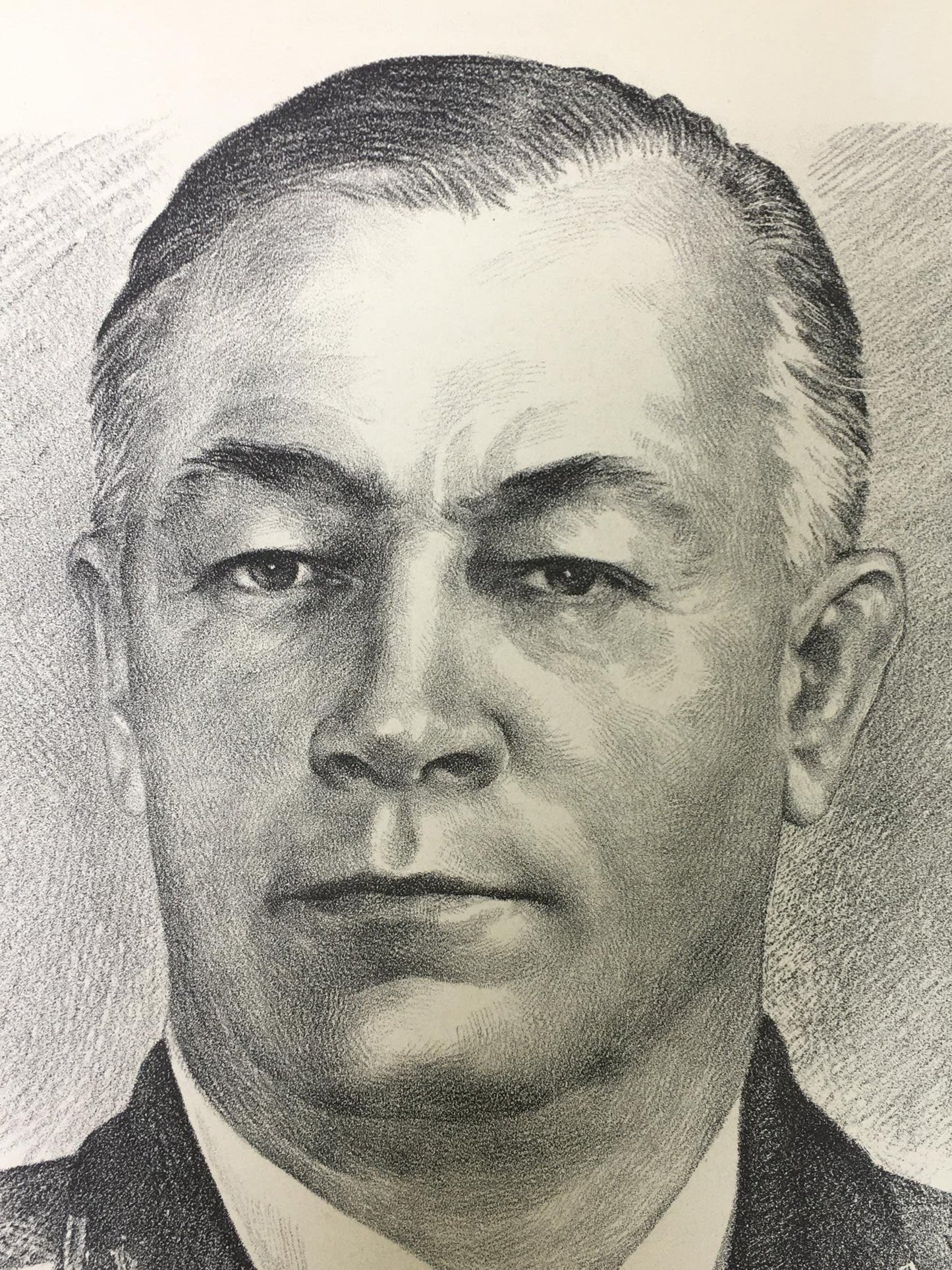 Pencil painting Kuznetsov Nikolay Gerasimovich Litvinov Alexandr Arkad'yevich