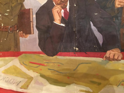 OIl painting Party of Lenin Valentin Aleksandrovich Serov