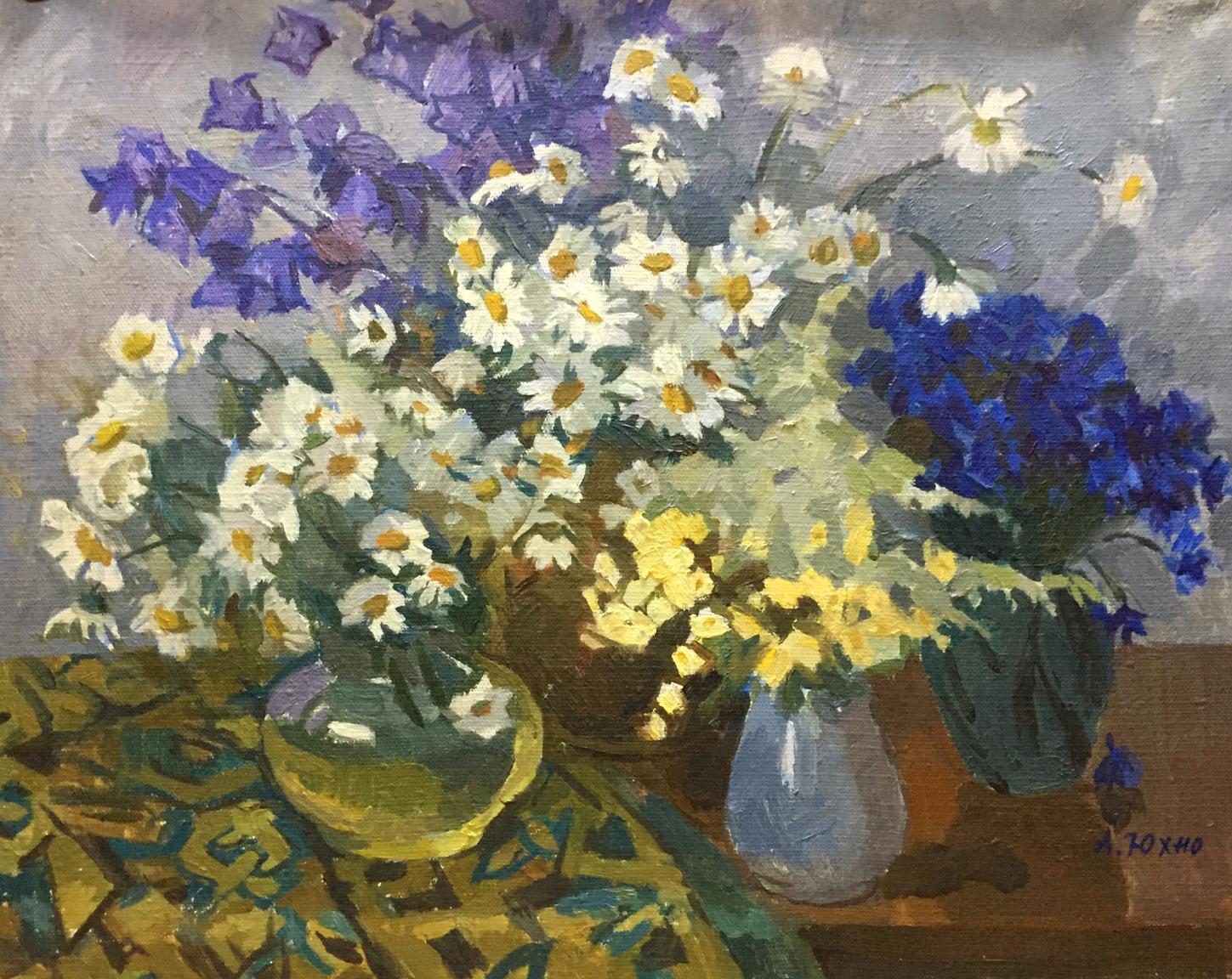 Oil painting Camomile Yukhno-Gurevich Anna Meerovna