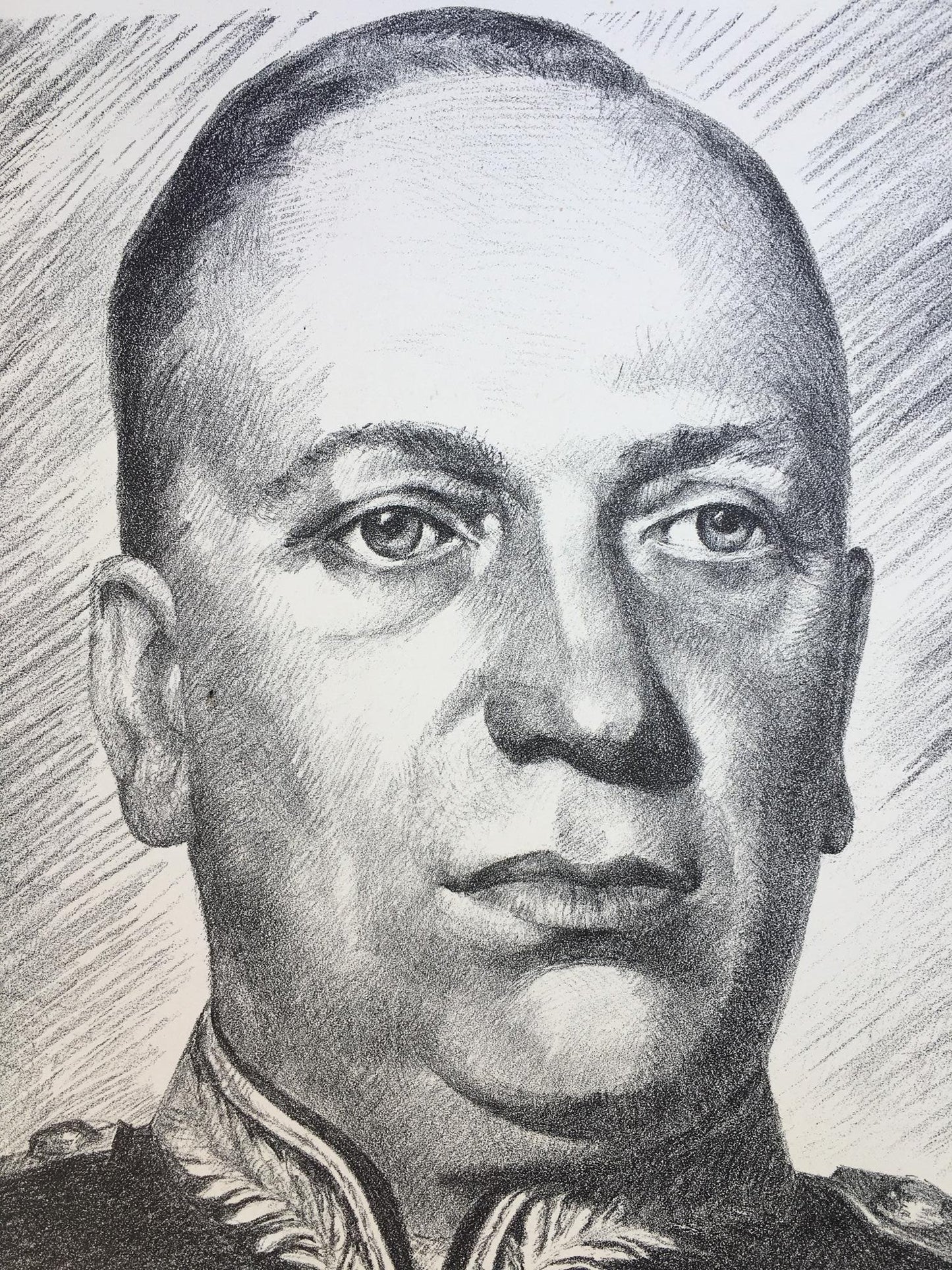 Pencil painting Voronov Nikolay Nikolaevich Litvinov Alexandr Arkad'yevich
