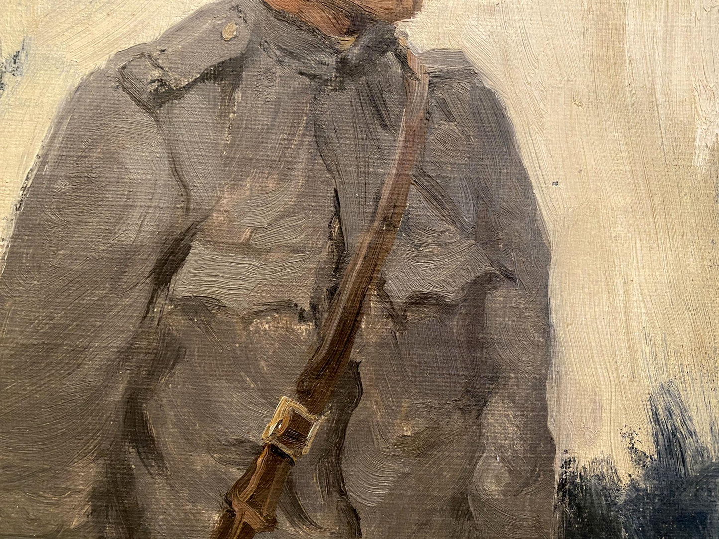Oil painting Hungarian soldier Ivan Alekseevich Vladimirov