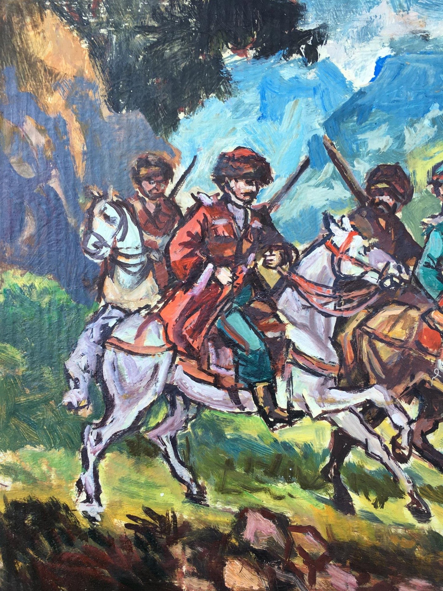 Oil painting Go hunting Alexander Litvinov