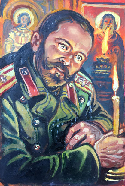 Oil painting Сonfession Alexander Arkadievich Litvinov