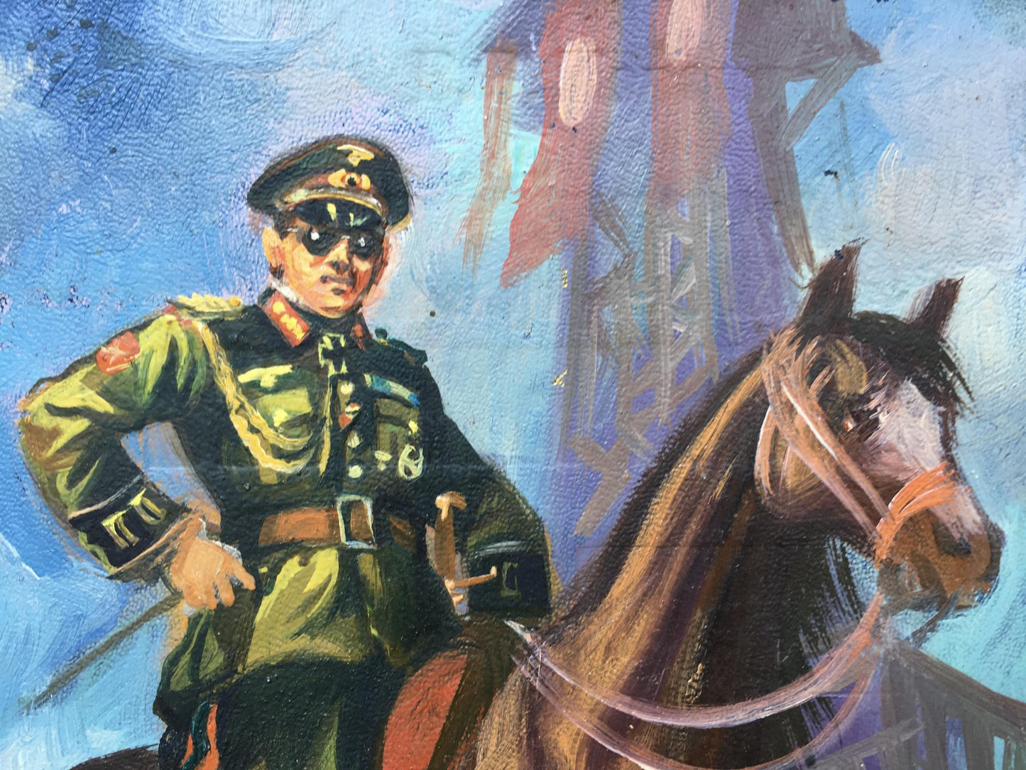 Oil painting On horseback Alexander Arkadievich Litvinov
