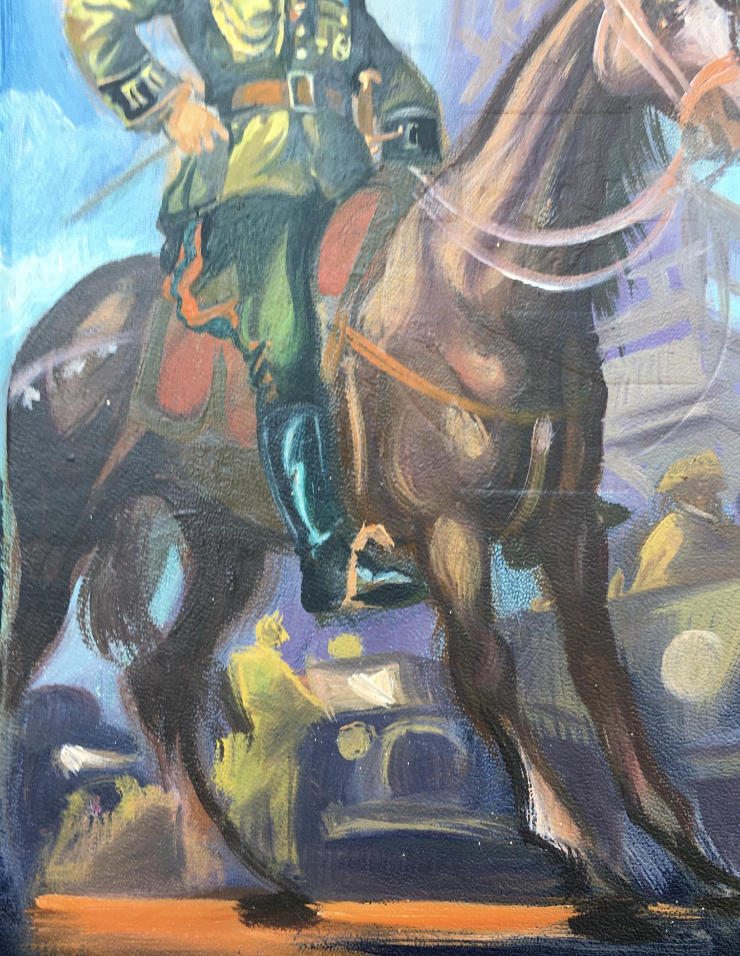 Oil painting On horseback Alexander Arkadievich Litvinov