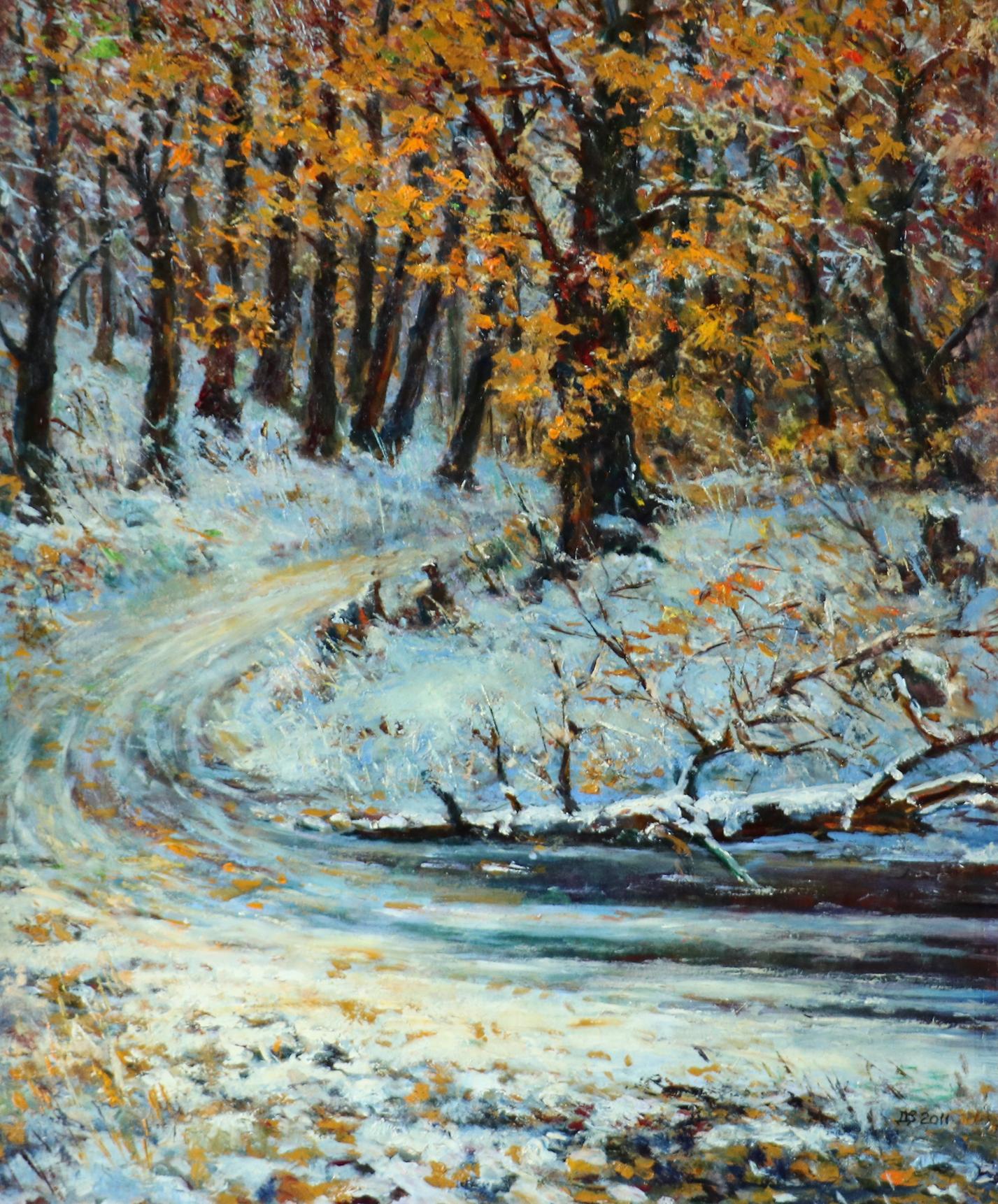 Oil painting Winter forest Anatolii Duhnevich