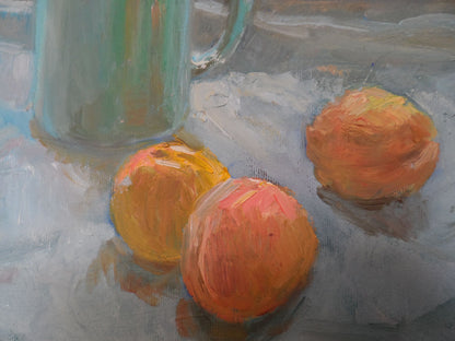 Oil painting Morning still life