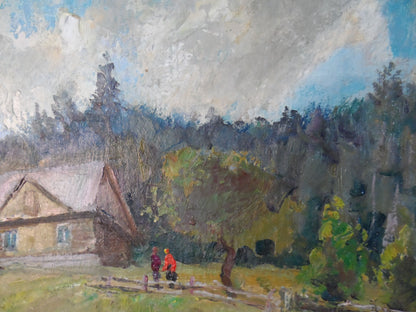 V. V. Mishurovsky's Oil Painting: Embracing Carpathian Tranquility