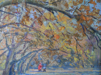 Oil painting Autumn poplars Mishurovsky V. V.