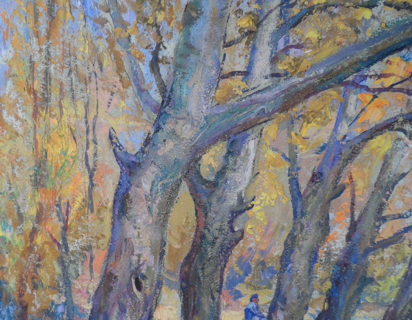 Oil painting Autumn poplars Mishurovsky V. V.