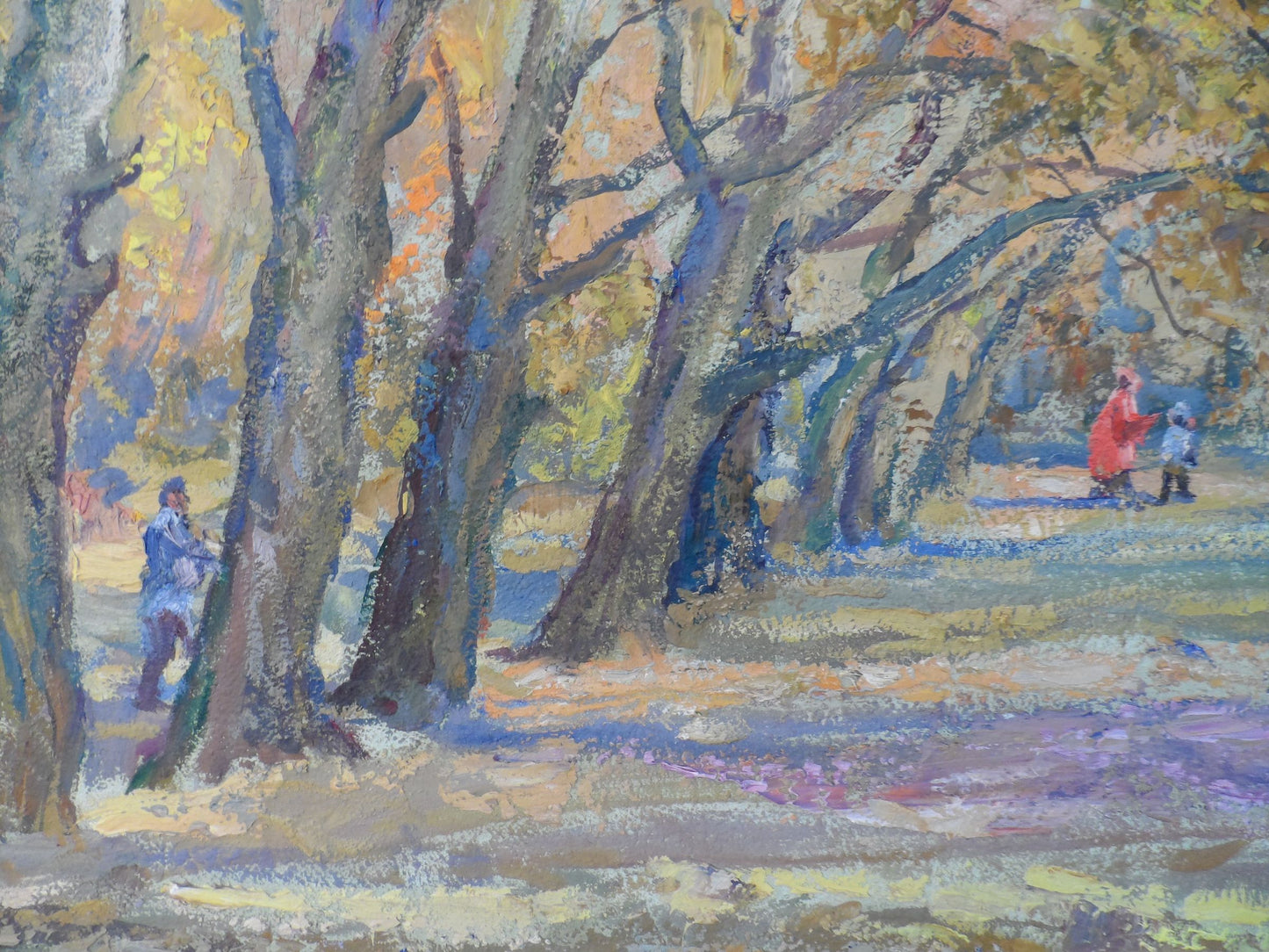 Oil painting Autumn poplars Mishurovsky V. V.