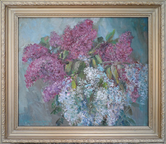 Oil painting Bright lilac of life V. Mishurovsky