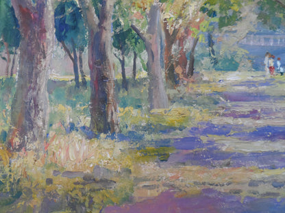 Oil painting In the summer park Mishurovsky V. V.