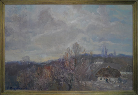 Oil painting A gloomy day Mishurovsky V. V.