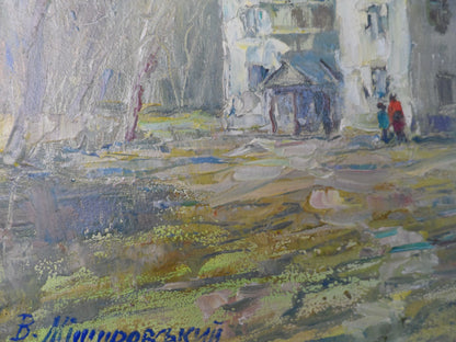 Oil painting The warmth of spring Mishurovsky V. V.