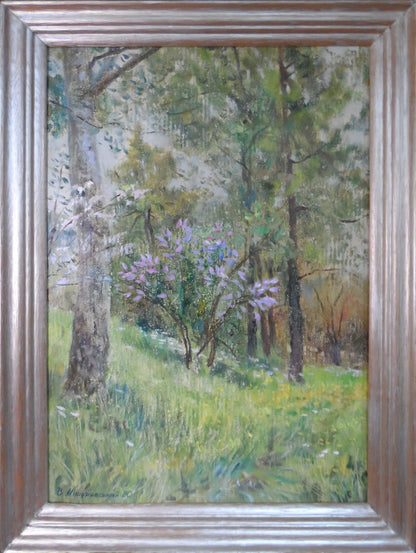 Oil painting May rain in the Carpathians Mishurovsky V. V.