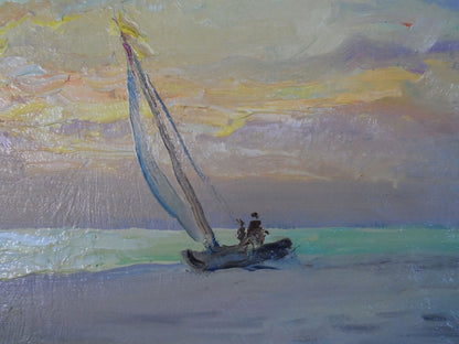 Oil painting Evening by the sea Mishurovsky V. V.