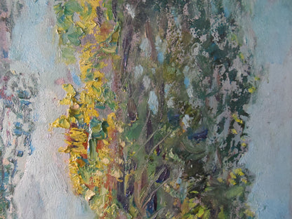 Oil painting Poplars in the sun Mishurovsky V. V.