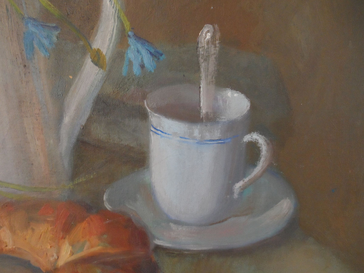 Oil painting Still life with cornflowers Mishurovsky V. V.