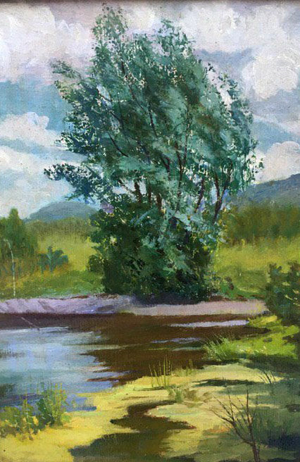 Landscape in Lviv oil painting Vladimir Mikhailovich Rudenko
