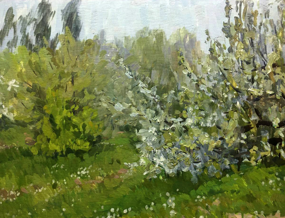 Oil painting Blooming May Bloshenko Anatoly Mikhailovich