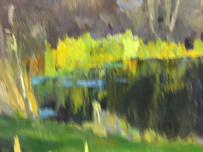 Oil painting Forest Lake Bloshenko Anatoly Mikhailovich