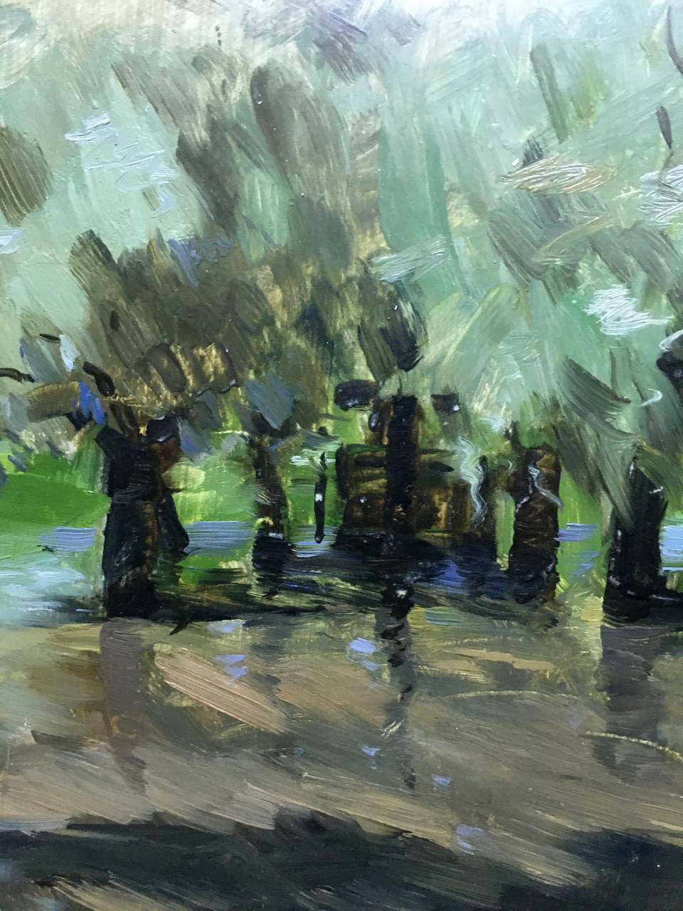 Oil painting In the woods Bloshenko Anatoly Mikhailovich