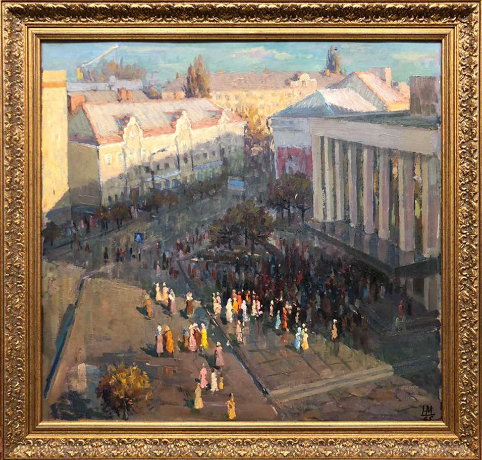 Oil painting Theater in Zhitomir Maksimenko Mykola