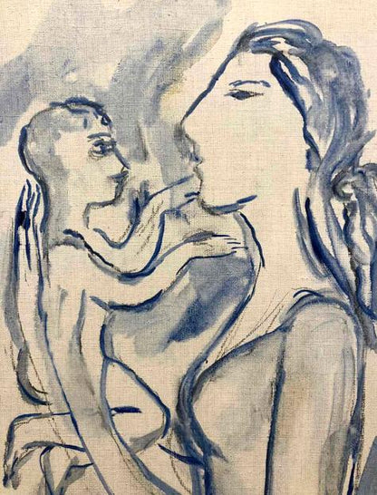 Oil painting Mother's portrait Lerman Zoya