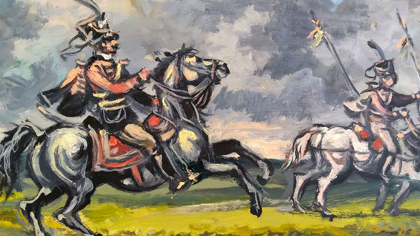 Oil painting Riders Unknown author