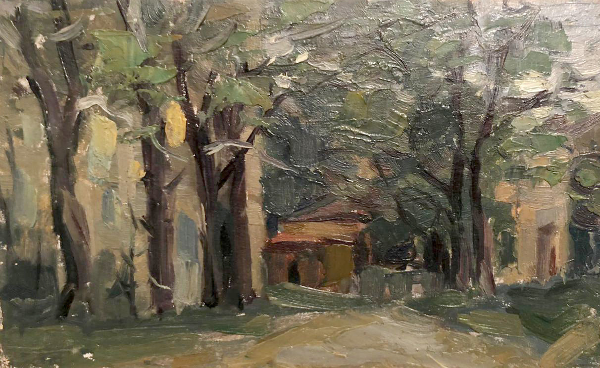 Oil painting Urban landscape Zaretskyi Viktor