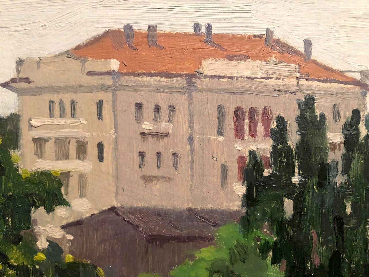 Oil painting City Hall by Karmanov N. D.