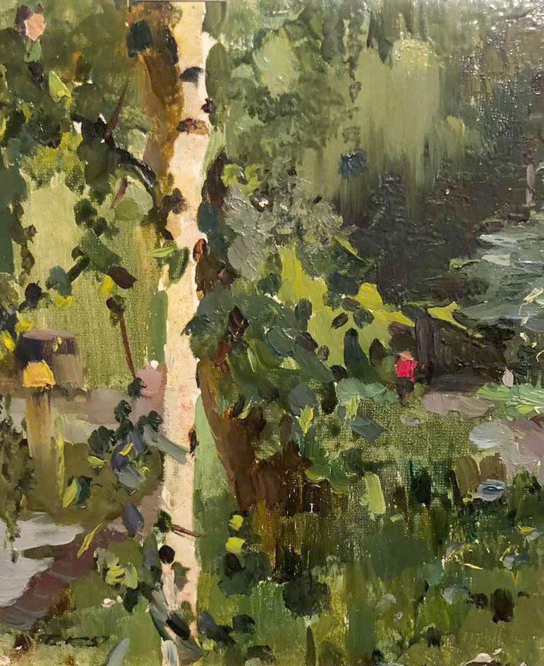 Oil painting Forest park Kolesnik Boris Afanasevich