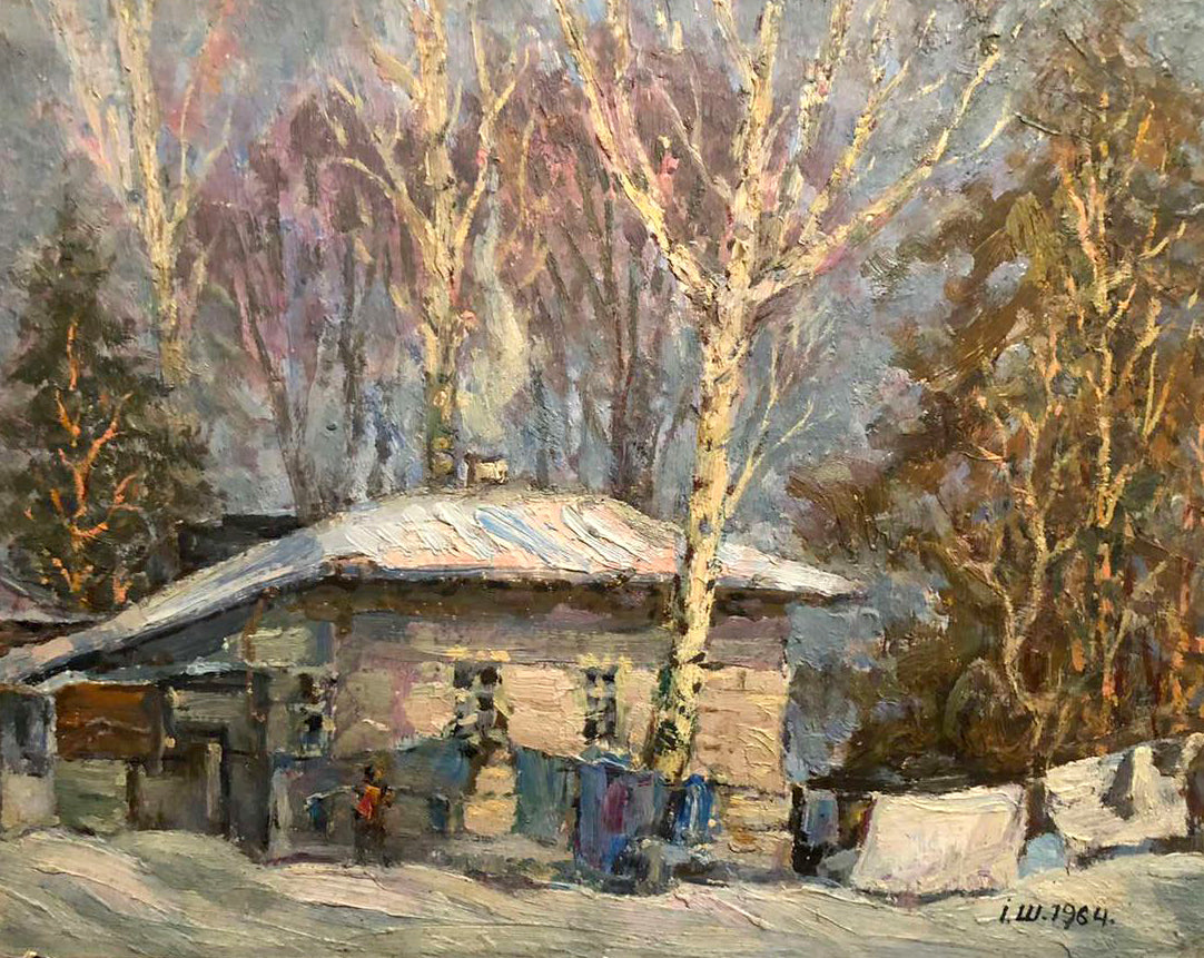 Oil painting Winter evening Shapoval Ivan Leontievich